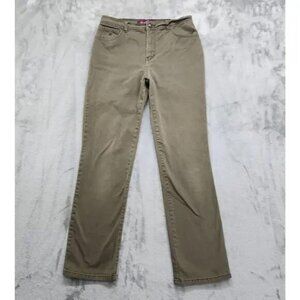 Gloria Vanderbilt Jeans Womens 8 Green Amanda High Rise Tapered Leg Stretch